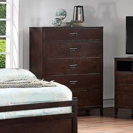 Contemporary Chest with 5 Drawers